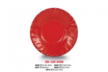 A608 Dĩa cạn xoắn 08 (Đỏ Đen) - VCP