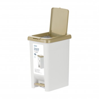 Thùng Rác Đạp Chữ Nhật Hiro 15L Có Lõi - Inochi