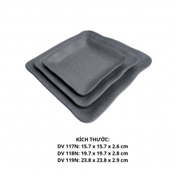 Dĩa Vuông Dv 117  - DV117 - Nhám Xám - FTC