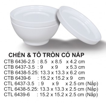 CTB6439-6 Tô Tròn 6 (Trắng Trơn) - ET
