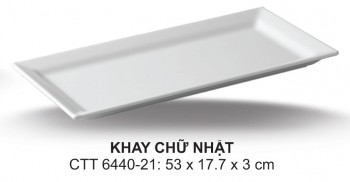 CTT6440-21 Dĩa chữ nhật 21 (White) - SPW