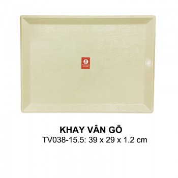 TV038-1.5 Khay Vân Gỗ 15.5 (Nâu Đá) - SPW