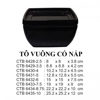 CTB6428-2.5 Tô Vuông 2.5 (Đen) -  ET