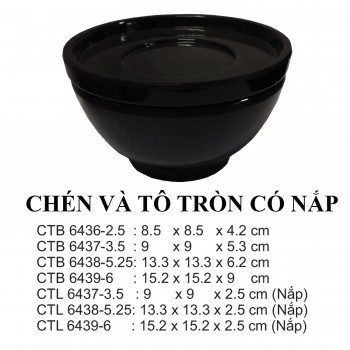 CTB6439-6 Tô Tròn 6 (Đen) -  ET