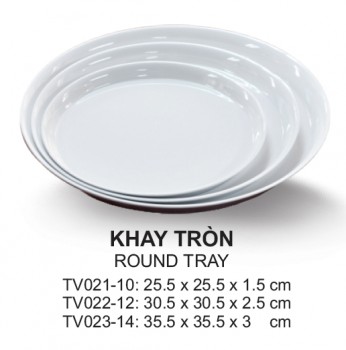 TV021-10 Khay Tròn 10 (White 100%) -SPW