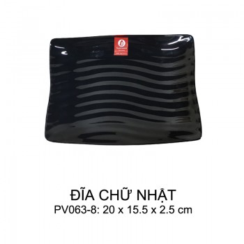 PV063-8 Dĩa chữ nhật 8 (Black) - SPW PV063-8 Dĩa chữ nhật 8 (Black) - SPW