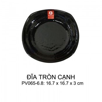PV065-6.8 Dĩa tròn cạnh vuông 6.8 (Black) - SPW PV065-6.8 Dĩa tròn cạnh vuông 6.8 (Black) - SPW